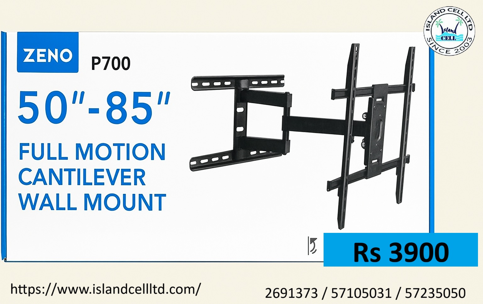 ZENO P700 full motion cantilever wall mount
